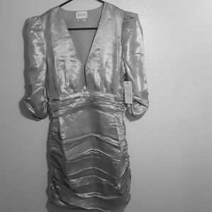SAYLOR Madonna Silver Mini dress
